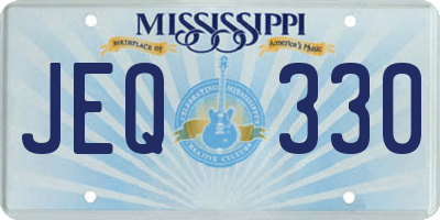 MS license plate JEQ330