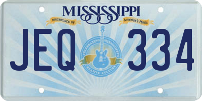 MS license plate JEQ334