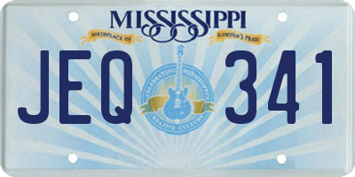 MS license plate JEQ341