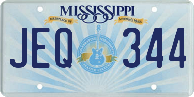 MS license plate JEQ344