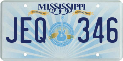 MS license plate JEQ346