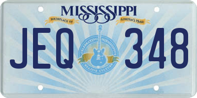 MS license plate JEQ348