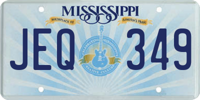 MS license plate JEQ349