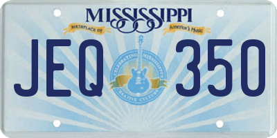 MS license plate JEQ350