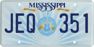 MS license plate JEQ351