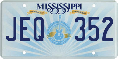 MS license plate JEQ352