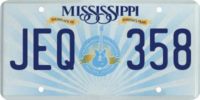 MS license plate JEQ358