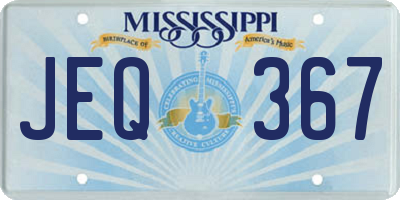MS license plate JEQ367