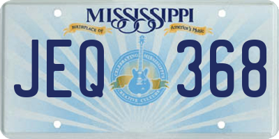 MS license plate JEQ368