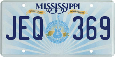 MS license plate JEQ369
