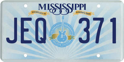 MS license plate JEQ371