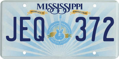 MS license plate JEQ372