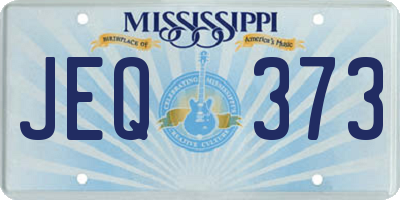 MS license plate JEQ373