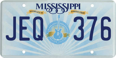 MS license plate JEQ376