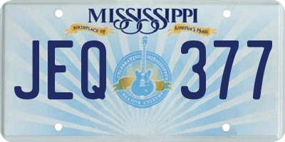 MS license plate JEQ377