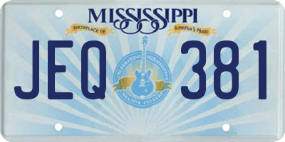 MS license plate JEQ381