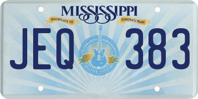 MS license plate JEQ383