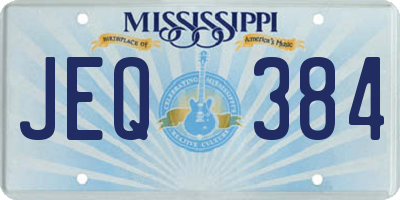 MS license plate JEQ384
