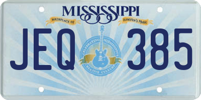 MS license plate JEQ385