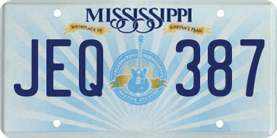 MS license plate JEQ387