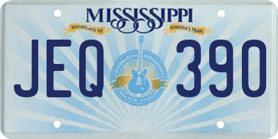 MS license plate JEQ390