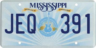 MS license plate JEQ391