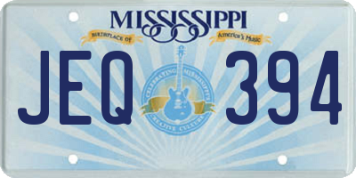 MS license plate JEQ394