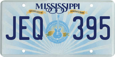 MS license plate JEQ395