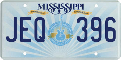 MS license plate JEQ396