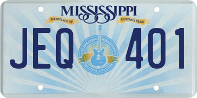 MS license plate JEQ401