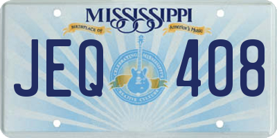 MS license plate JEQ408