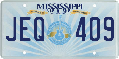 MS license plate JEQ409