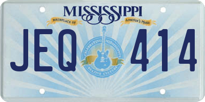 MS license plate JEQ414