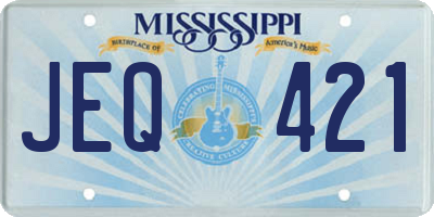MS license plate JEQ421