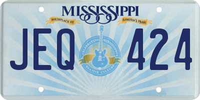 MS license plate JEQ424