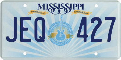 MS license plate JEQ427