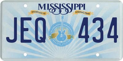 MS license plate JEQ434