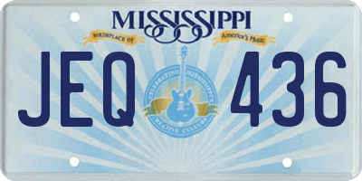 MS license plate JEQ436