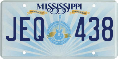 MS license plate JEQ438