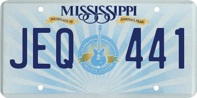MS license plate JEQ441