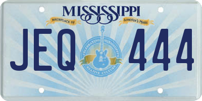 MS license plate JEQ444