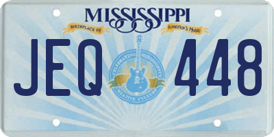 MS license plate JEQ448