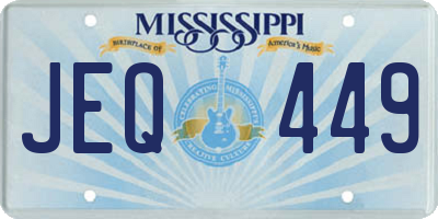 MS license plate JEQ449