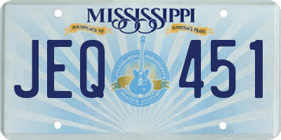 MS license plate JEQ451