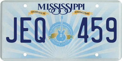 MS license plate JEQ459