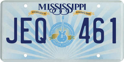 MS license plate JEQ461