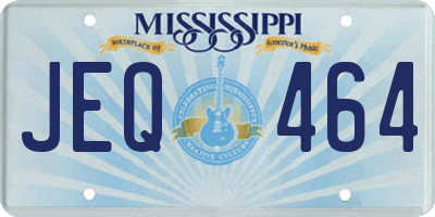MS license plate JEQ464