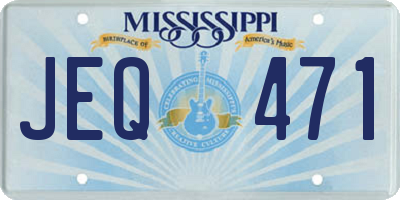 MS license plate JEQ471