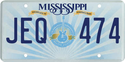 MS license plate JEQ474
