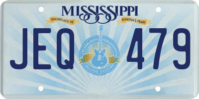 MS license plate JEQ479